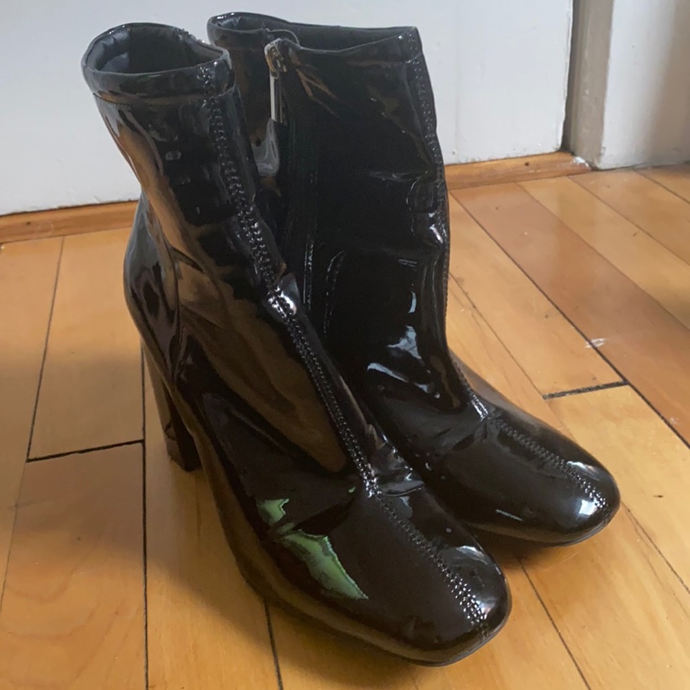 Urban Outfitters patent leather heeled boot